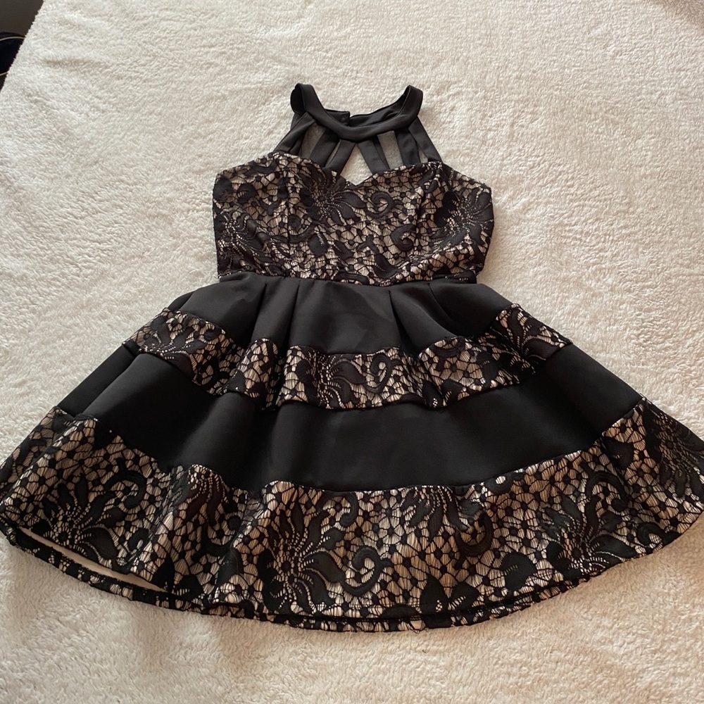 Black and Tan dress w/ lace